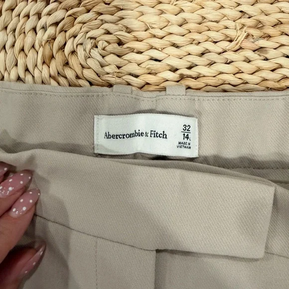 Abercrombie & Fitch Sloan Light Tan Trousers Long Length - Picture 4 of 6